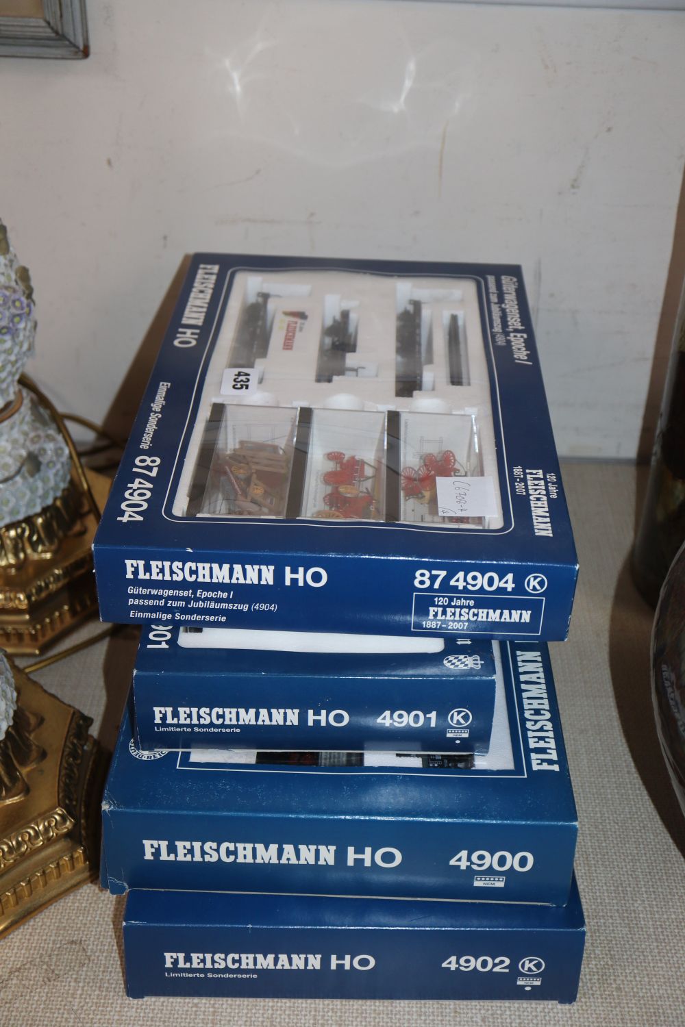 Fleischmann boxed HO train sets: 4900, 4901, 4902 and 874904